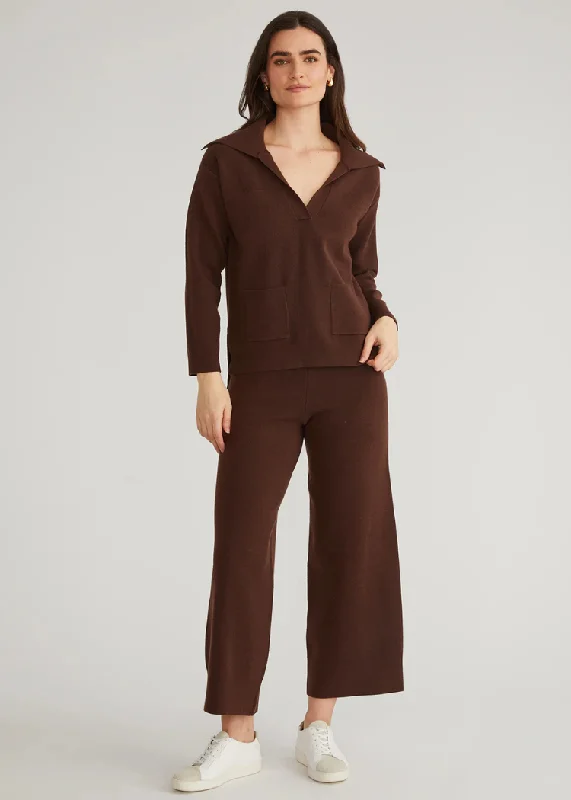 525 Miranda Wide Leg Pant- Shaved Chocolate