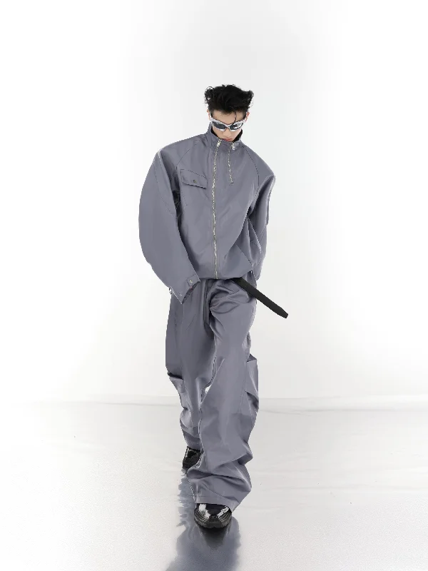 Fold Machete Metal Zip Jacket & Pants Set