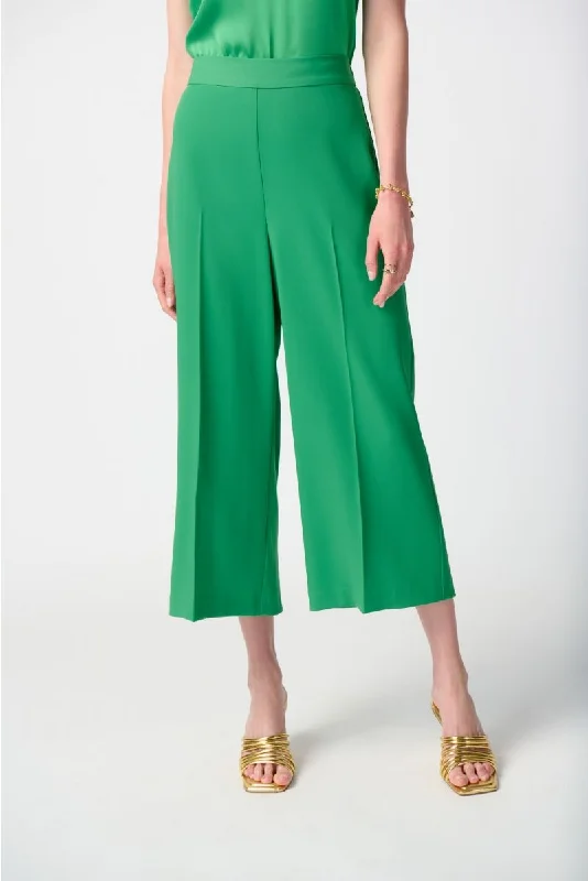 Joseph Ribkoff Island Green Lightweight Pull On Culotte Pants 241124