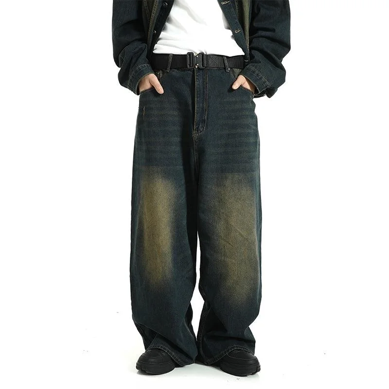 Gradient Washed Wide Cut Jeans