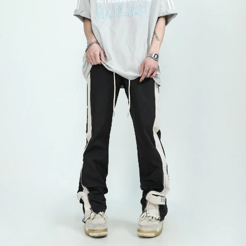 Drawstring Side Contrast Pants