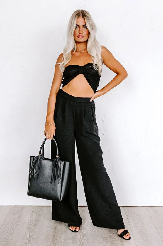 The Maddie High Waist Trousers In Black