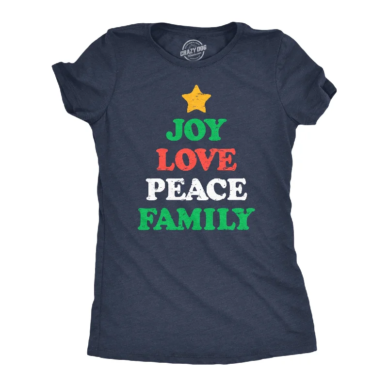 Joy Peace Love Family Women's T Shirt