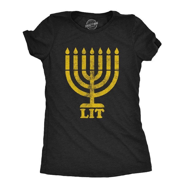 Lit Menorah Women's T Shirt