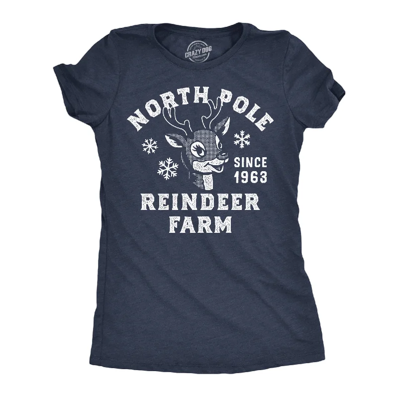 North Pole Reindeer Farm Women's T Shirt