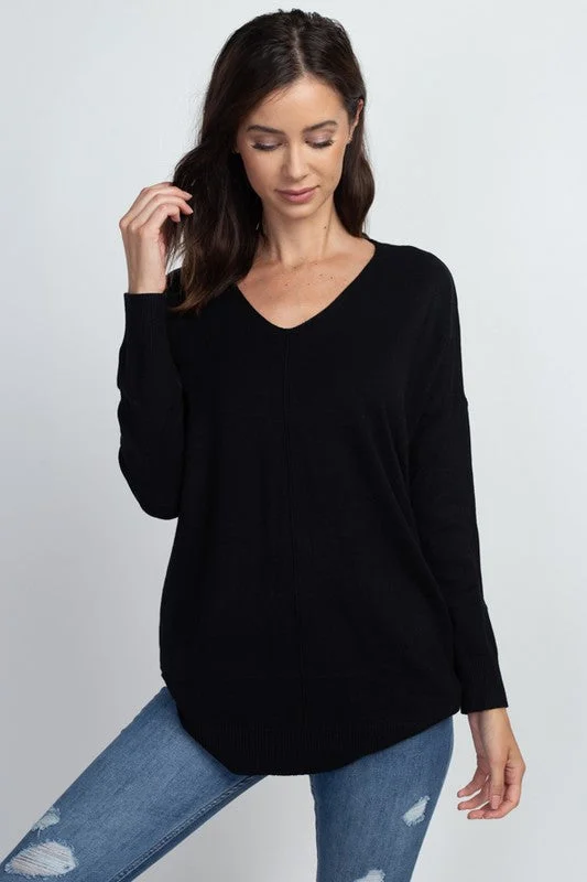 Black V Neck Sweater