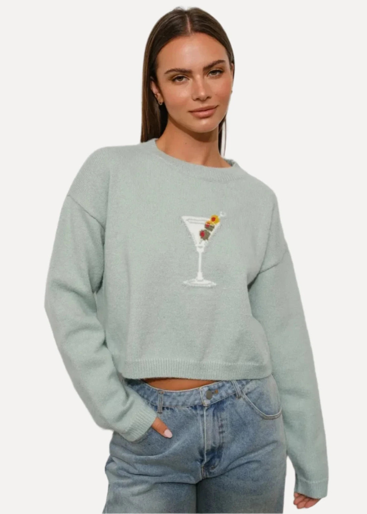 Martini Sweater- Light Blue