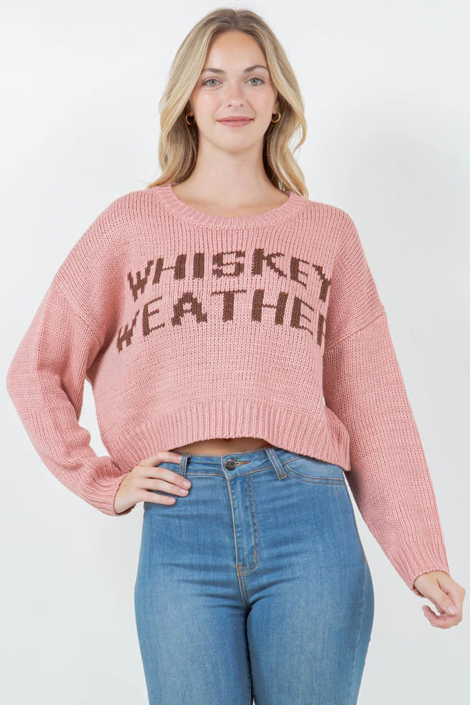 Whiskey Weather Sweater Pink