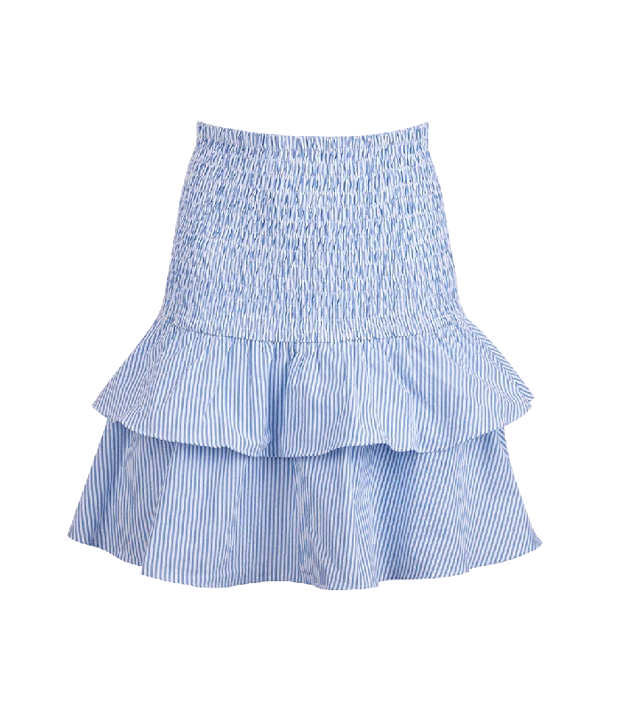 Nafsika Smocked Short Skirt Striped