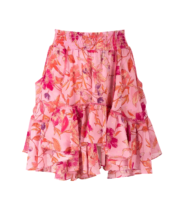 Soma Mini Ruffled Skirt Fire Floral Mix