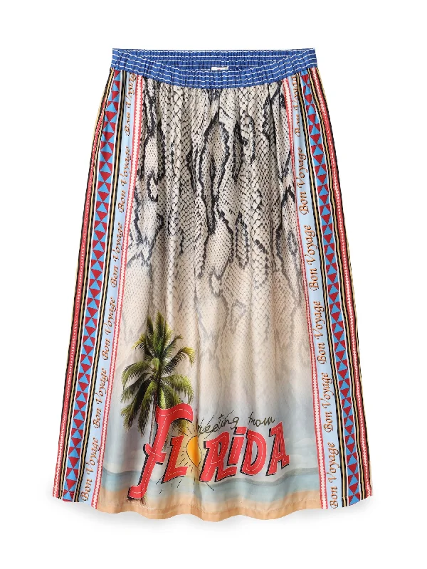 Vanessa Snake Midi Skirt