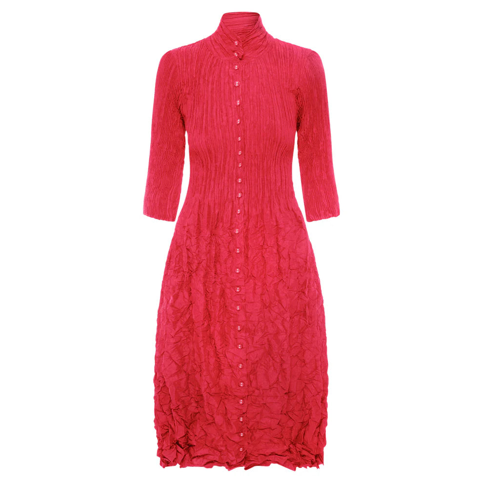 Alquema Nehru Rasberry Coat Dress