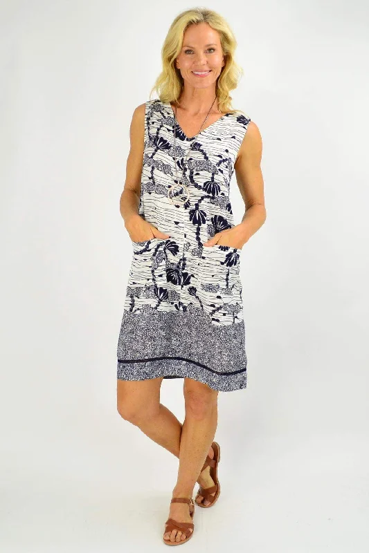 Valencia V Neck Shift Tunic Dress