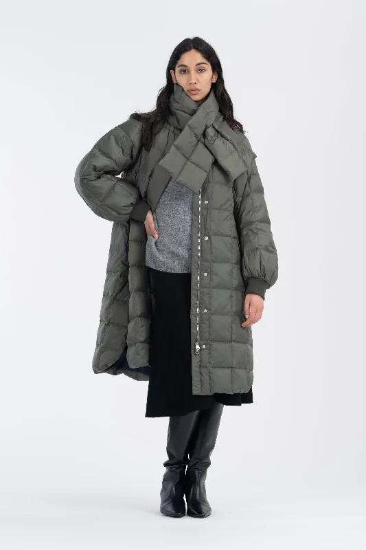 QUILTED COAT LUA WITH SCARF