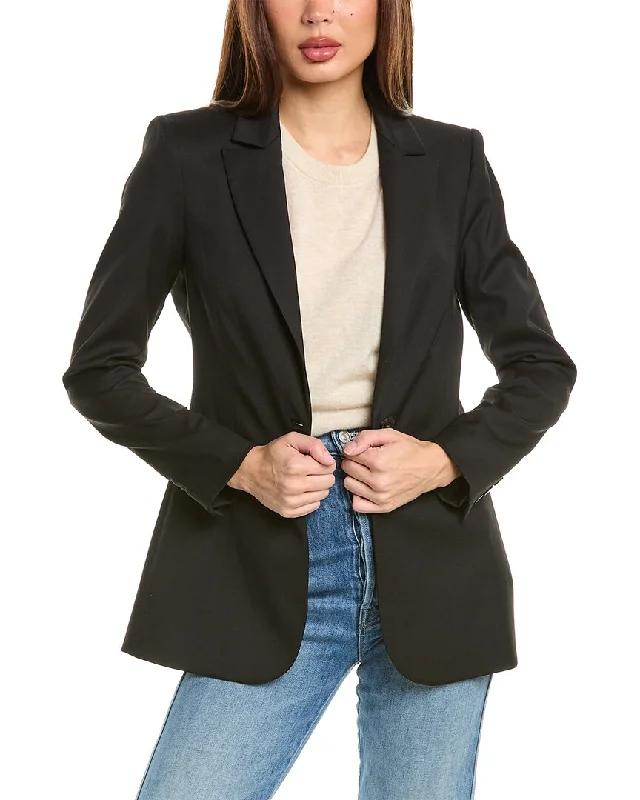 alice + olivia Breann Fitted Wool-Blend Blazer