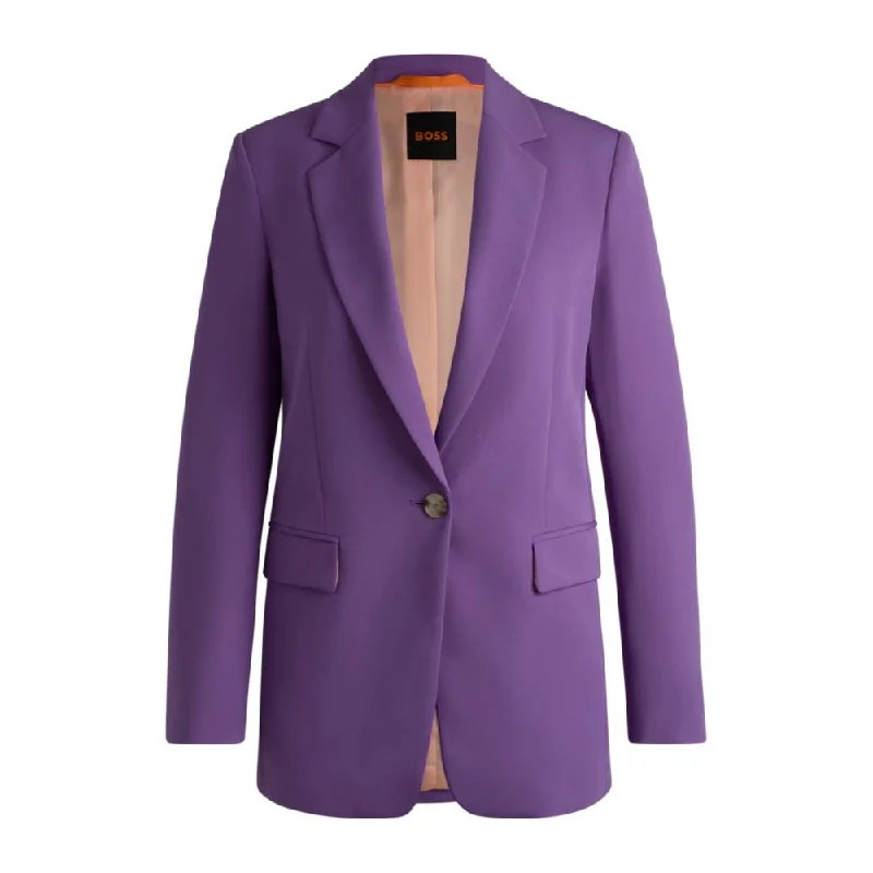 Single-breasted jacket in stretch fabric