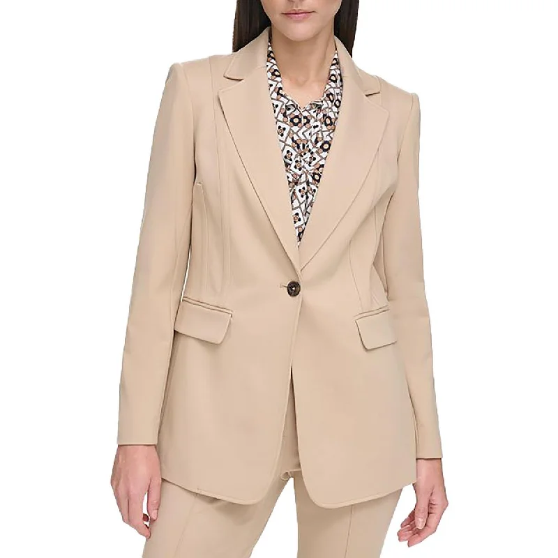 Womens Notch Collar Suit Separate One-Button Blazer