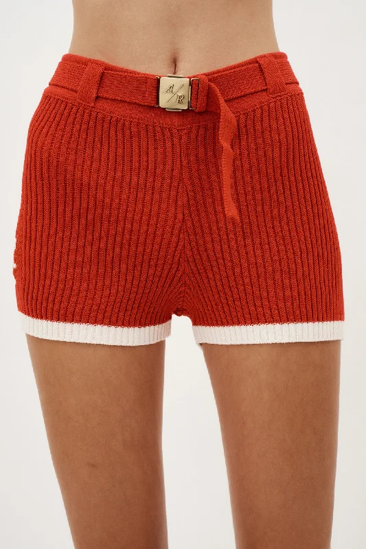 Francie Belted Rossa Short