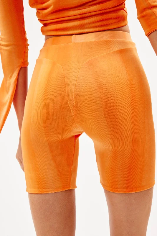 Maxine Tangerine Bike Shorts