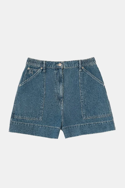 Pollock Denim Short in Mid-Blue