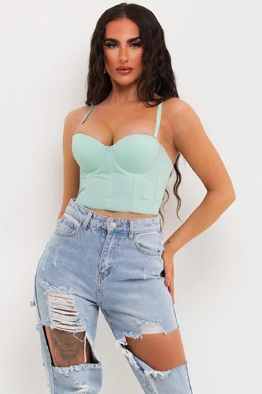 Corset Top Structured Mint Green