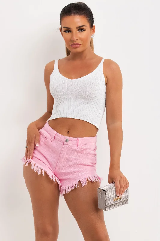 Knitted Crop Top White