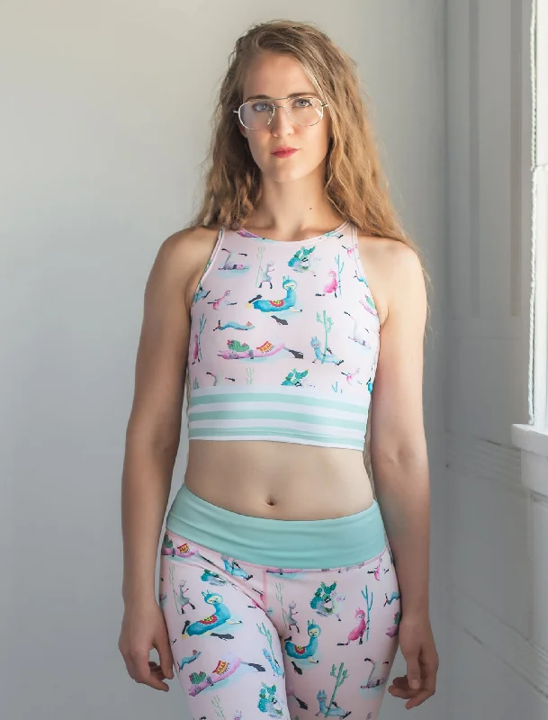 Low Flow Llamas Active Crop Top