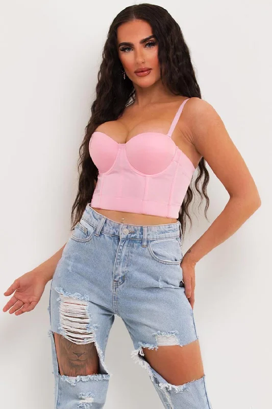 Pink Corset Top Structured