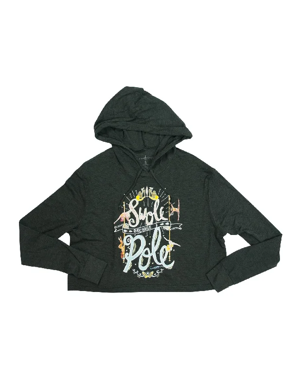 Swole Because I Pole Lite Cropped Hoodie