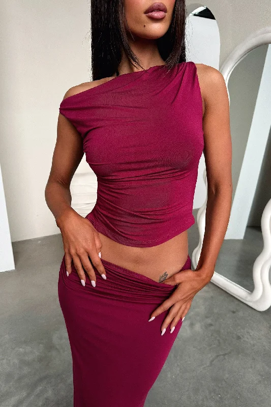 Vamika Top - Burgundy