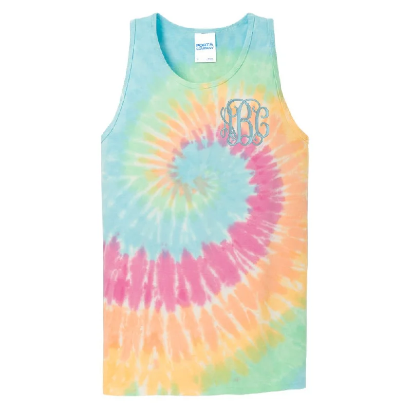 Monogrammed Tie Dye Tank Top