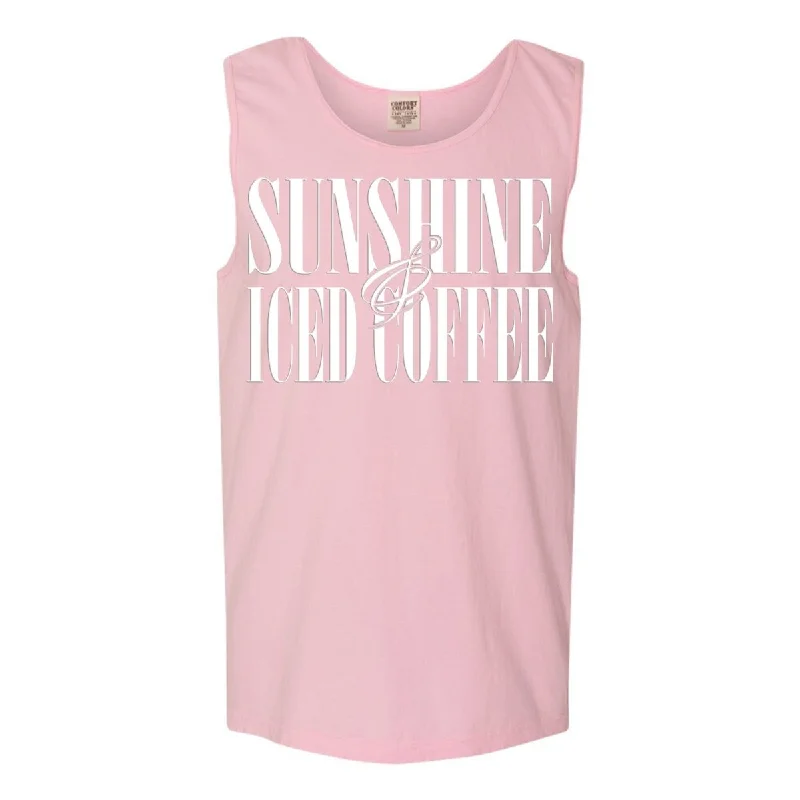 'Sunshine & Iced Coffee' PUFF Tank Top